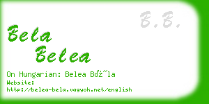 bela belea business card